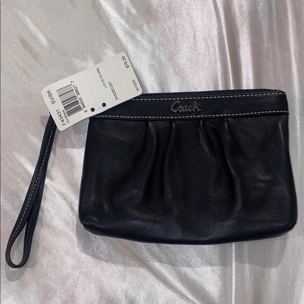 Coach Black  Wristlet . NWT